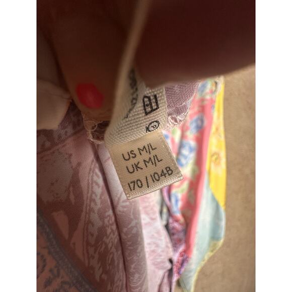 Free People Patchwork Love Robe Kimono Duster Western Boho Coverup Festival M/L - Picture 6 of 16